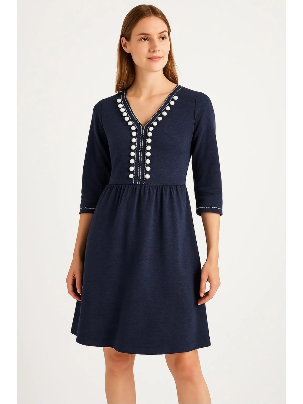 Boden Carina Pom-Pom Dress